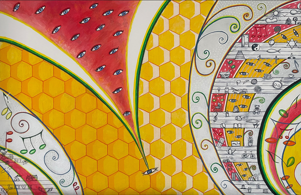 Love diptych. The female nature and male nature, 115×75 cm, 2021, Brussels