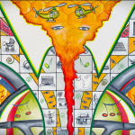 Love diptych. The female nature and male nature, 115×75 cm, 2021, Brussels