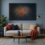 Autumn Pulse 115×75, 2025, plaster and acrylic on canvas