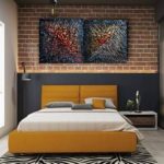 Autumn Sunrise 50×50, 2025, plaster and acrylic on canvas