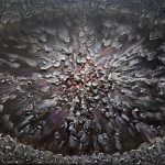 Explosion of Silence 115×75, 2025, plaster and acrylic on canvas