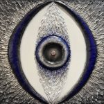 Mystery of Life 80×60, 2024, plaster and acrylic on canvas